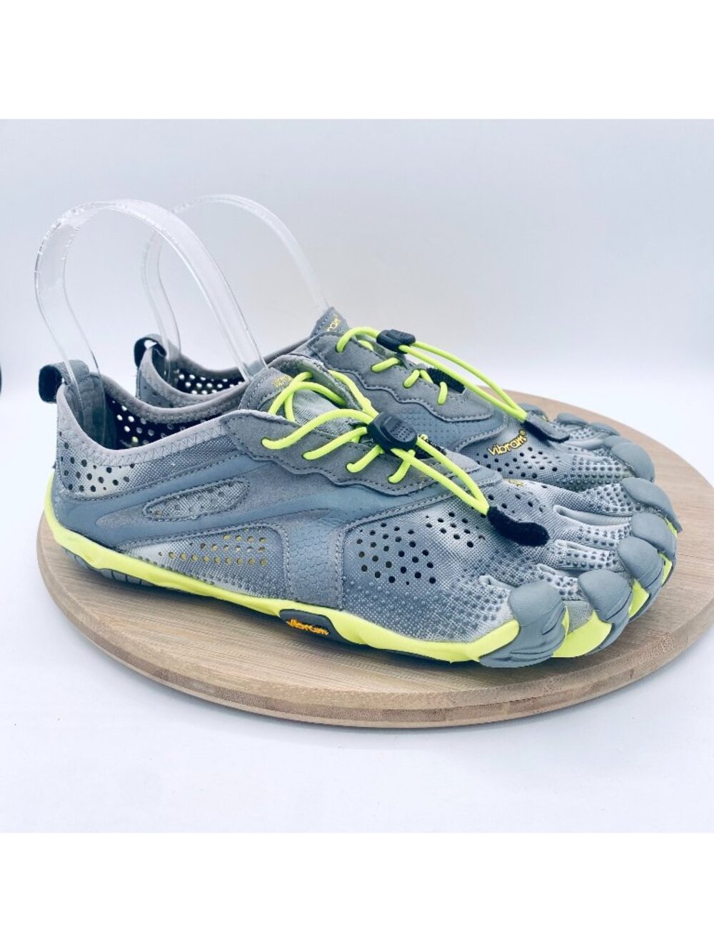 Vibram Fivefingers Shoes Womens 7.5/8 Gray Mesh V Run Performance Flats